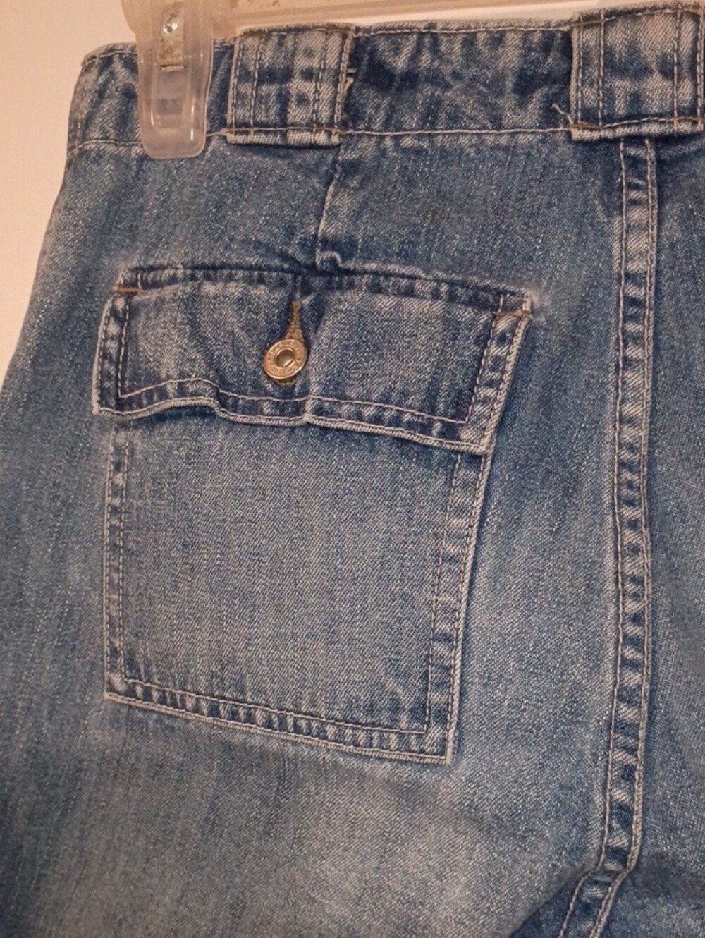 GAP Light Blue Flare Jeans with Utility Pockets 90s Denim - Picture 8 of 9